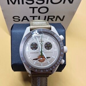 Swatch X Omega Bioceramic Moonswatch Mission To Saturn Watch